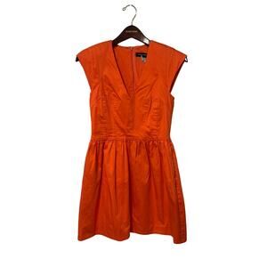 French Connection Orange Poplin Short Dress, Size 6, KB423